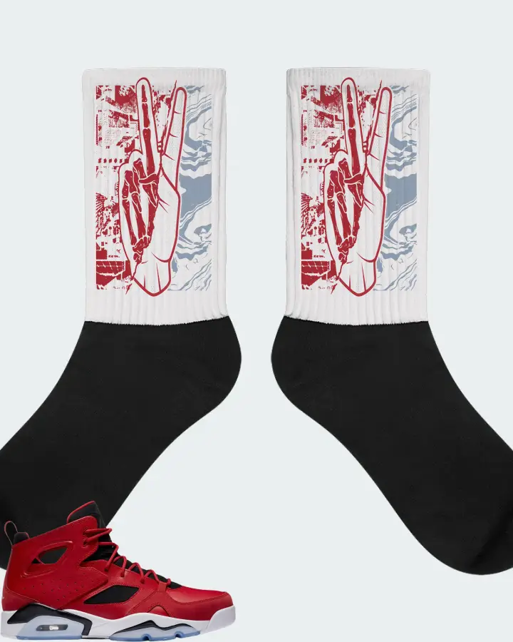 Jordan Flightclub 91 Sneaker Matching White Socks - Peace of mind