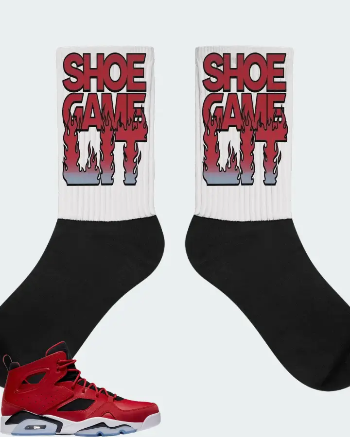Jordan Flightclub 91 Sneaker Matching White Socks - Shoe Game Lit Refreshed