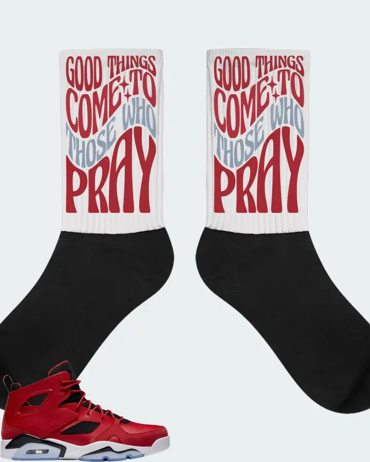 Jordan Flightclub 91 Sneaker Matching White Socks - Good Things Come To Those Who Pray
