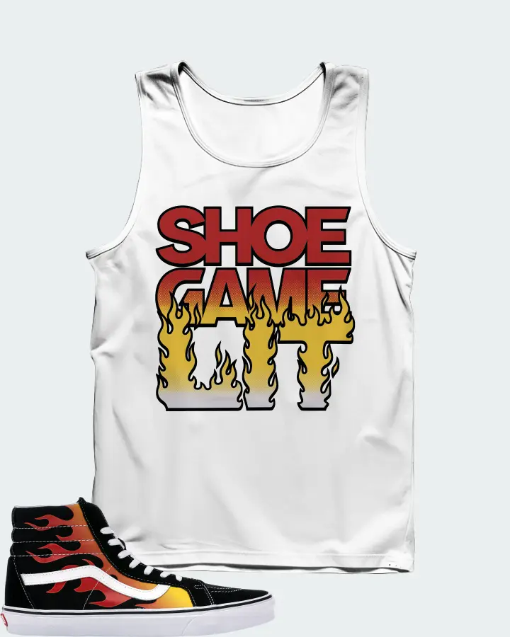 Vans Sk8-Hi Re-Issue Sneaker Matching White Tank Top - Shoe Game Lit Refreshed