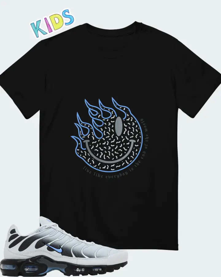 Nike Air Max Plus 'Pure Platinum University Blue Matching Kid's T-Shirt
