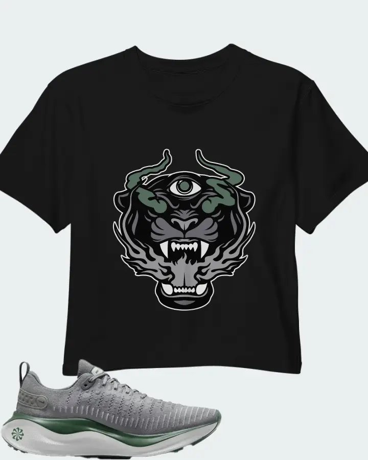 Nike InfinityRN 4 Cool Grey Gorge Green Matching Crop Top