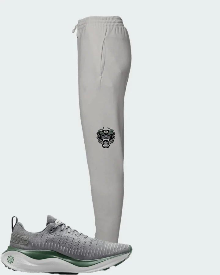 Nike InfinityRN 4 Cool Grey Gorge Green Matching Joggers