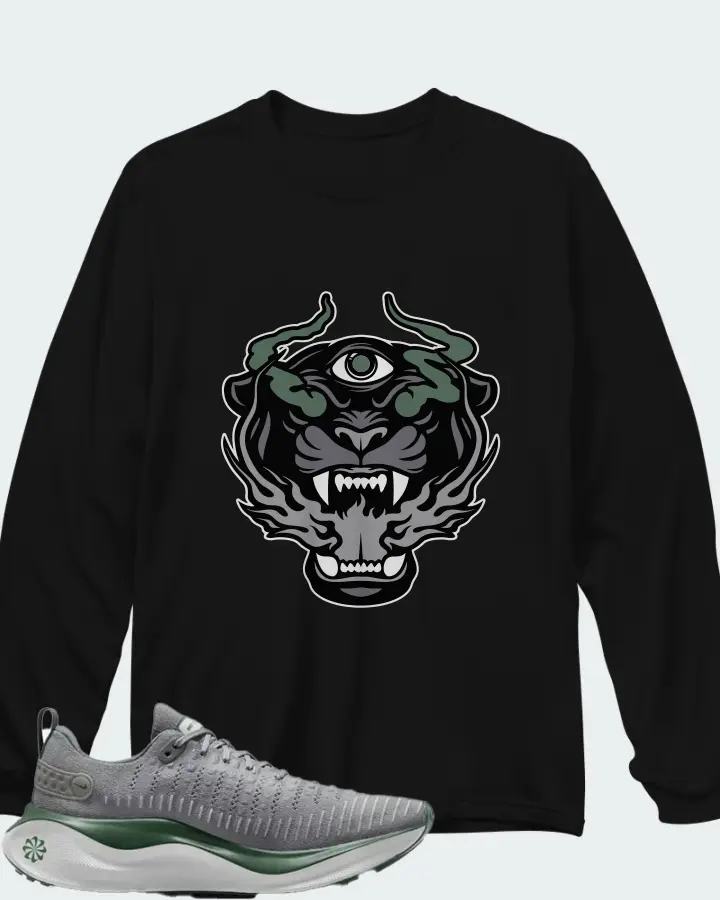 Nike InfinityRN 4 Cool Grey Gorge Green Matching Long Sleeve T-Shirt