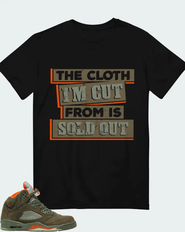 Air Jordan 5 Retro Olive 2024 matching t-shirt