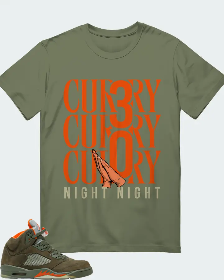 Air Jordan 5 Retro Olive 2024 matching t-shirt