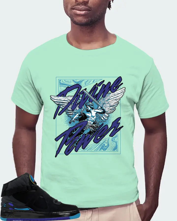 Jordan AJF 8 Sneaker Matching Mint T-Shirt (Divine Power) - View 4