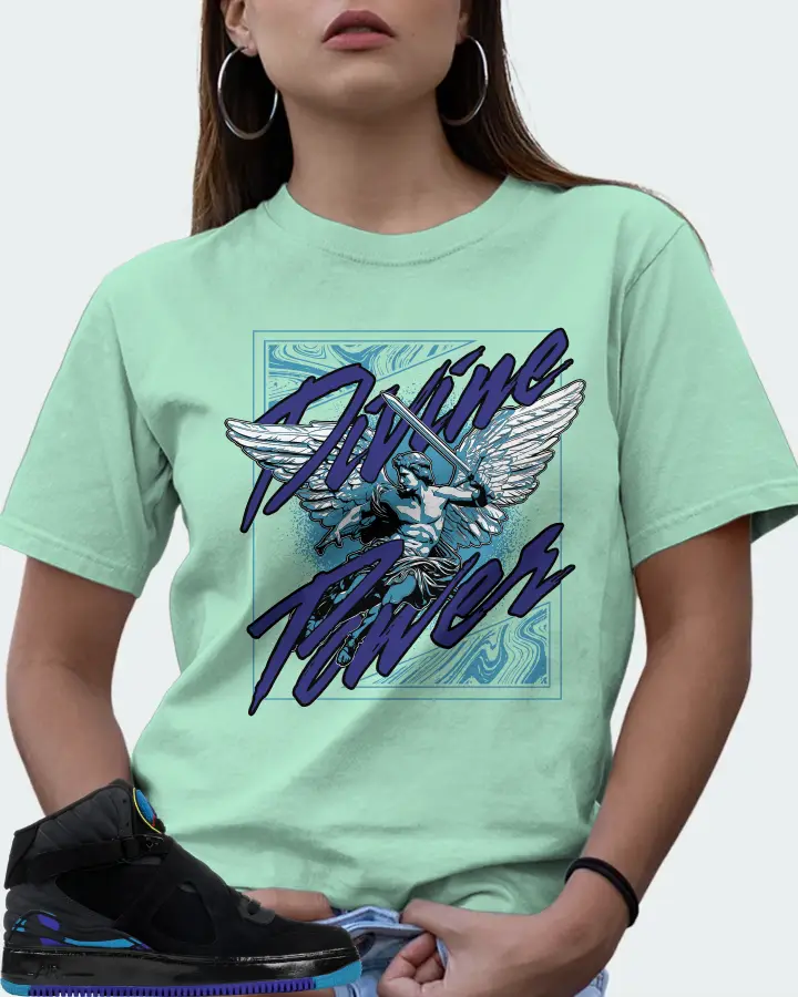 Jordan AJF 8 Sneaker Matching Mint T-Shirt (Divine Power) - View 7