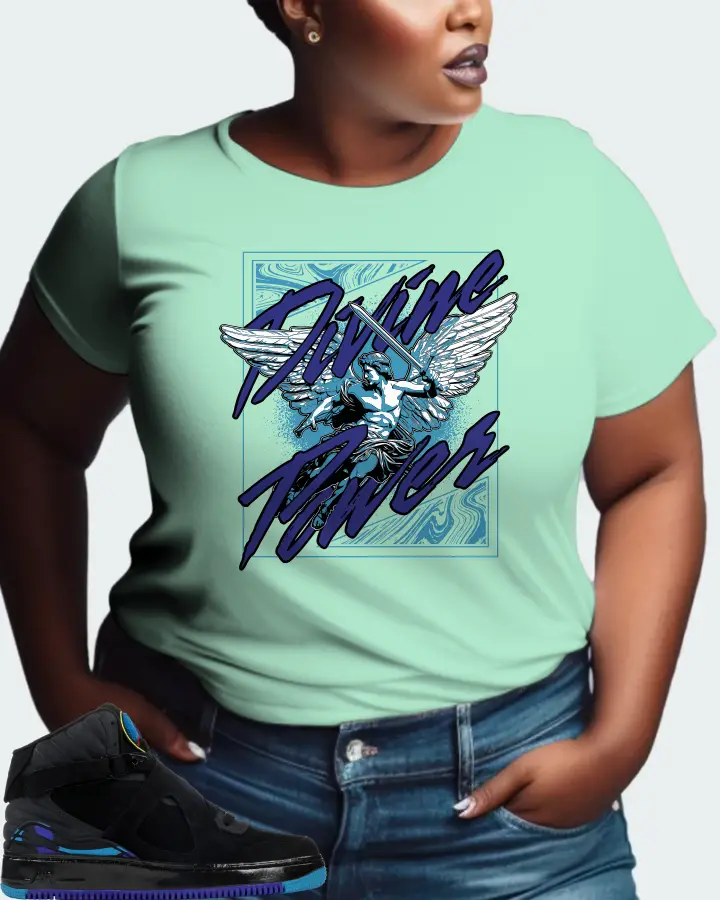 Jordan AJF 8 Sneaker Matching Mint T-Shirt (Divine Power) - View 9