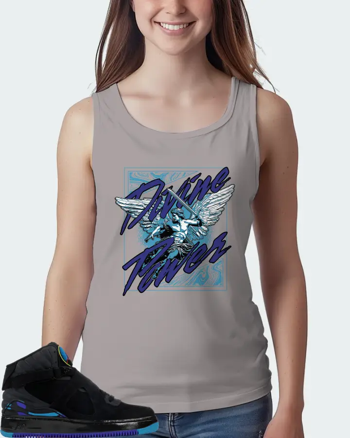 Jordan AJF 8 Sneaker Matching Grey Tank Top (Divine Power) - View 5