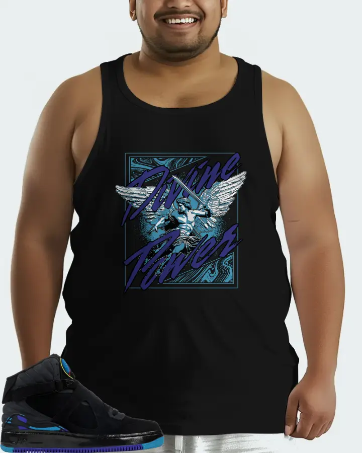 Jordan AJF 8 Sneaker Matching Black Tank Top (Divine Power) - View 6