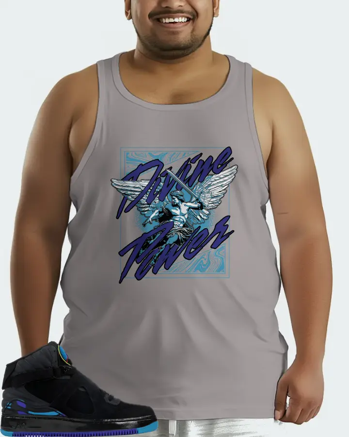 Jordan AJF 8 Sneaker Matching Grey Tank Top (Divine Power) - View 6