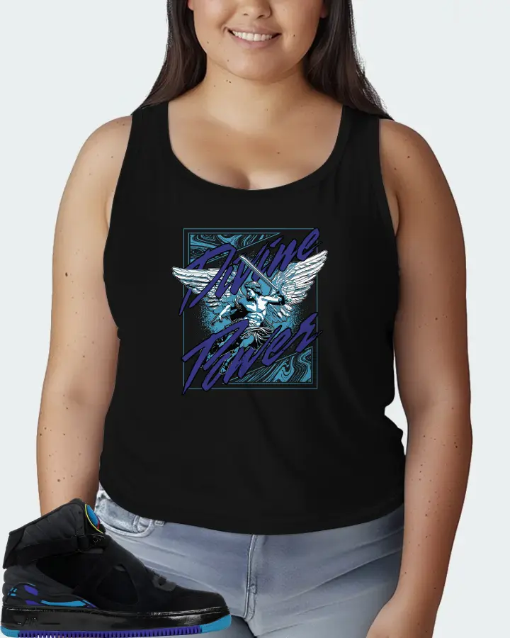 Jordan AJF 8 Sneaker Matching Black Tank Top (Divine Power) - View 7