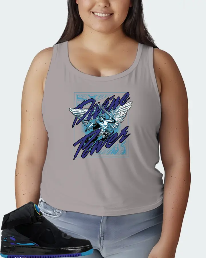 Jordan AJF 8 Sneaker Matching Grey Tank Top (Divine Power) - View 7