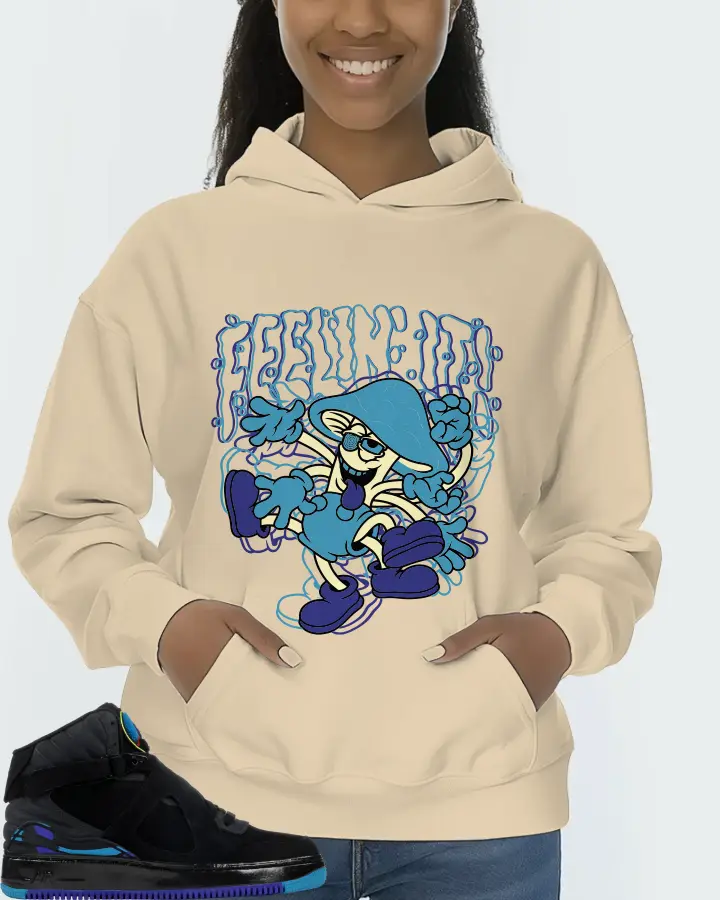Jordan AJF 8 Sneaker Matching Cream Hoodie (Feeling It) - View 3