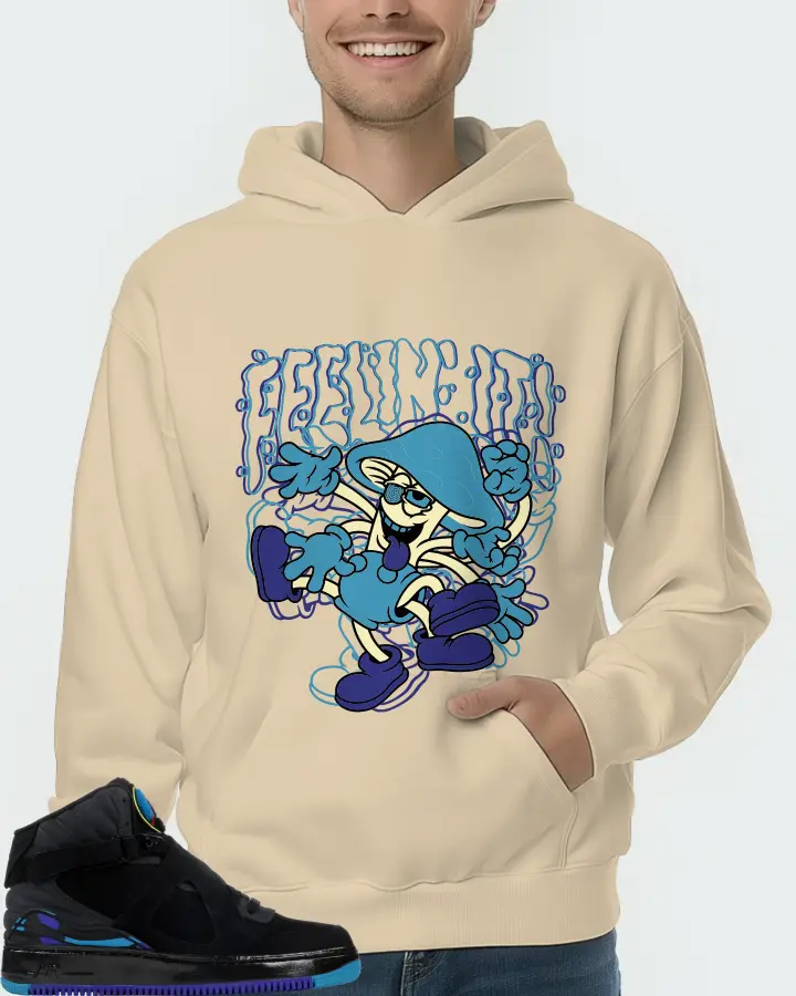 Jordan AJF 8 Sneaker Matching Cream Hoodie (Feeling It) - View 4