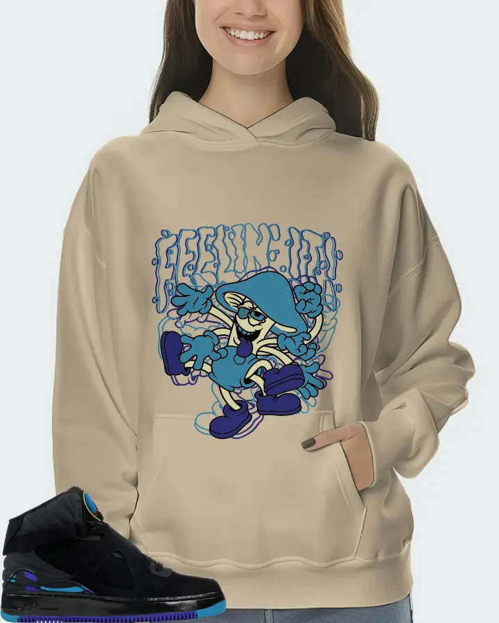 Jordan AJF 8 Sneaker Matching Cream Hoodie (Feeling It) - View 5