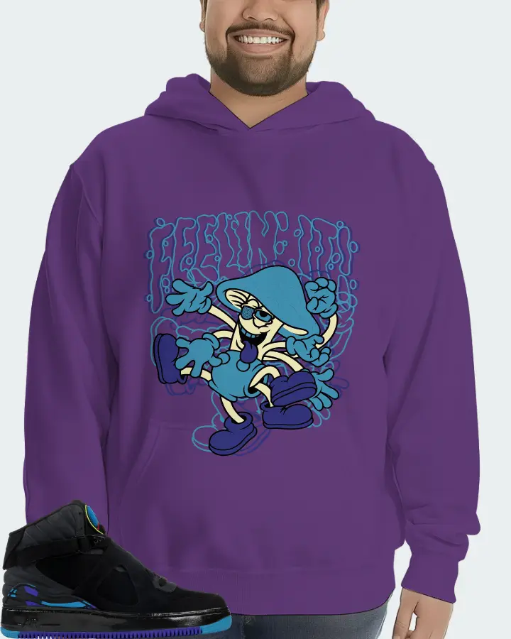 Jordan AJF 8 Sneaker Matching Purple Hoodie (Feeling It) - View 6