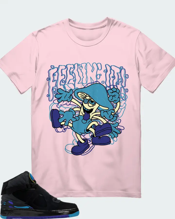 Jordan AJF 8 Sneaker Matching Soft Pink T-Shirt (Feeling It) - View 1