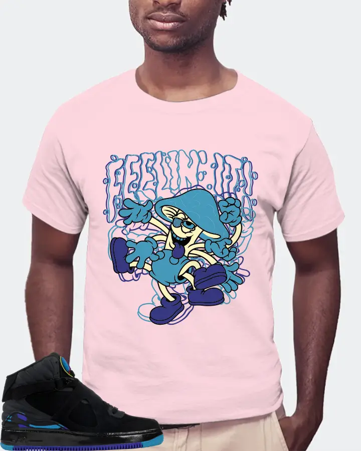 Jordan AJF 8 Sneaker Matching Soft Pink T-Shirt (Feeling It) - View 4