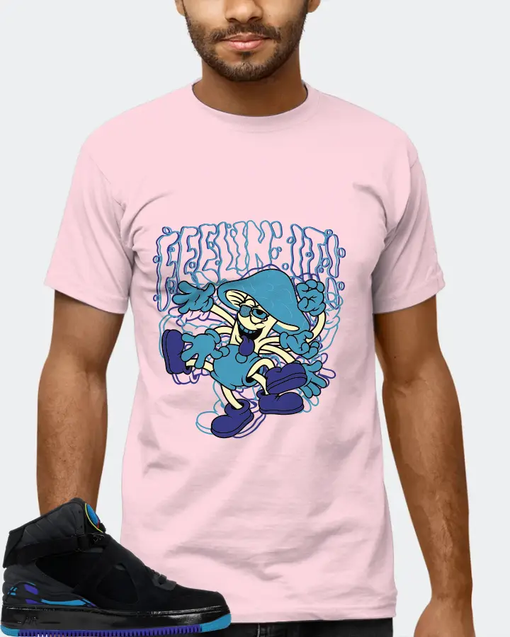 Jordan AJF 8 Sneaker Matching Soft Pink T-Shirt (Feeling It) - View 6
