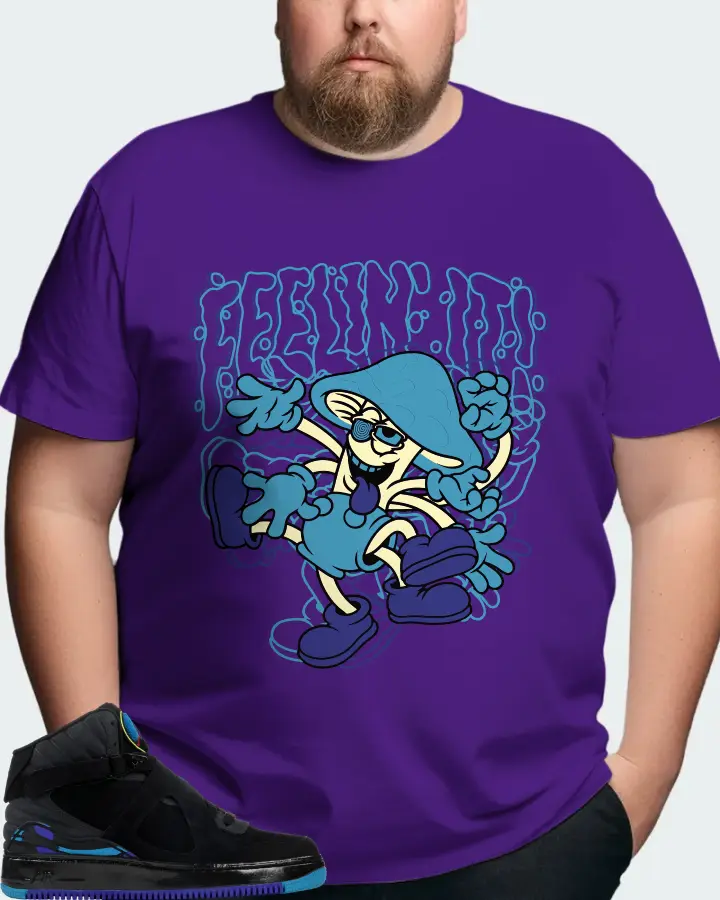 Jordan AJF 8 Sneaker Matching Purple T-Shirt (Feeling It) - View 8