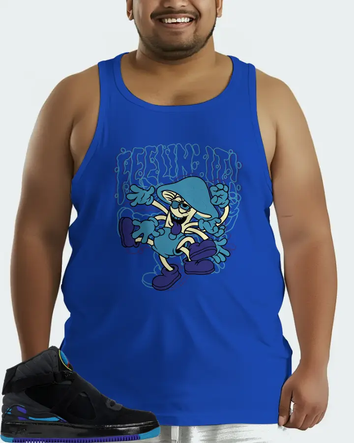 Jordan AJF 8 Sneaker Matching Royal Blue Tank Top (Feeling It) - View 6