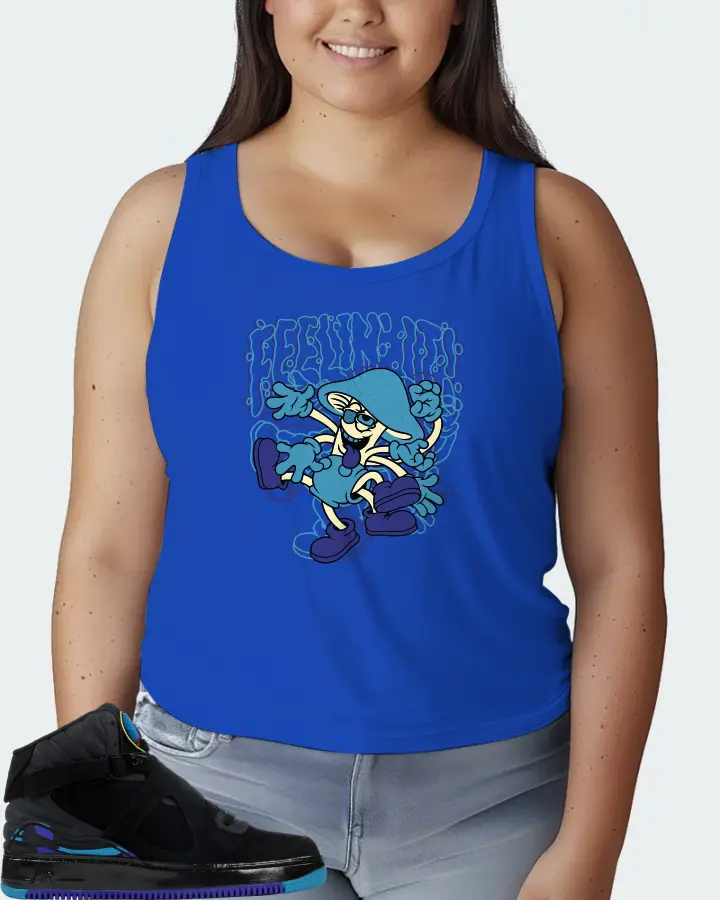 Jordan AJF 8 Sneaker Matching Royal Blue Tank Top (Feeling It) - View 7