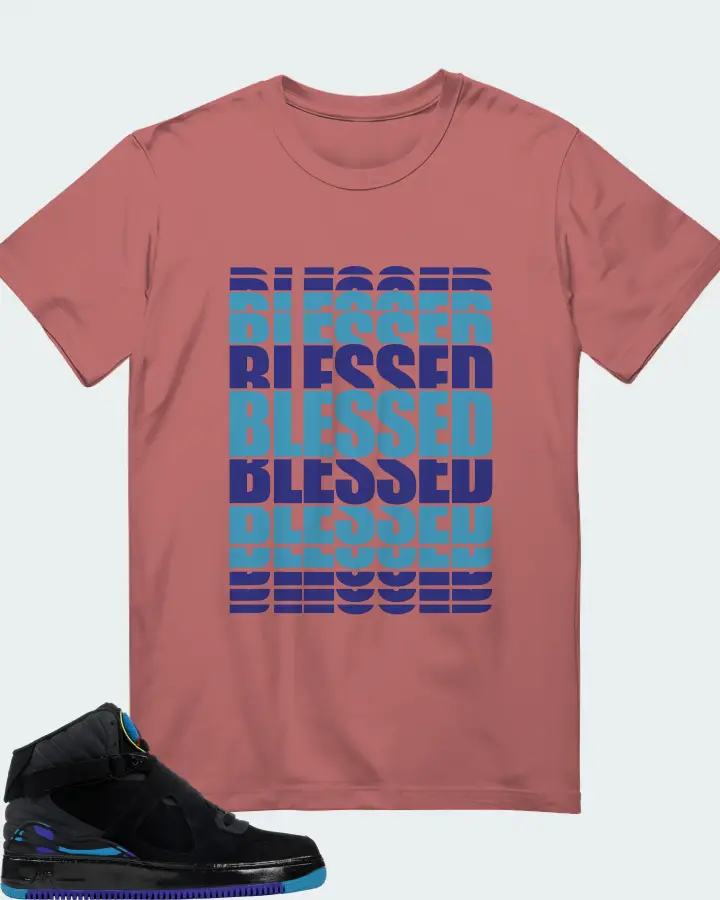 Jordan AJF 8 Sneaker Matching Mauve T-Shirt - BLESSED Many Times