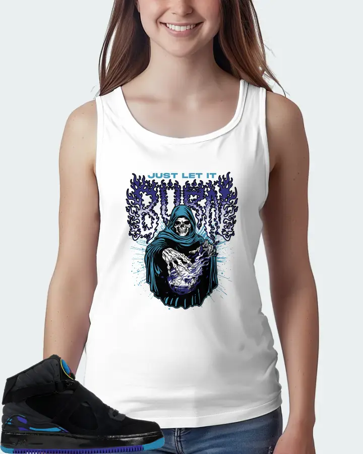 Jordan AJF 8 Sneaker Matching White Tank Top (Just Let It Burn) - View 5