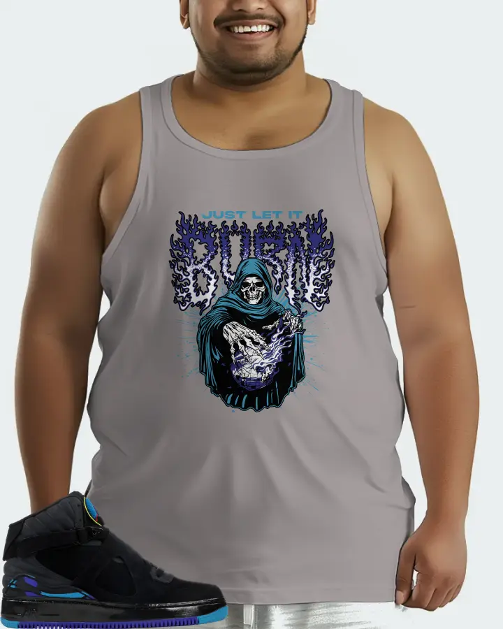 Jordan AJF 8 Sneaker Matching Grey Tank Top (Just Let It Burn) - View 6