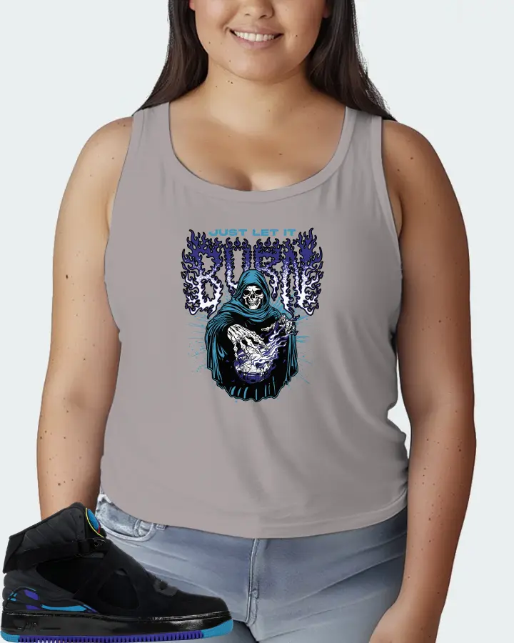 Jordan AJF 8 Sneaker Matching Grey Tank Top (Just Let It Burn) - View 7