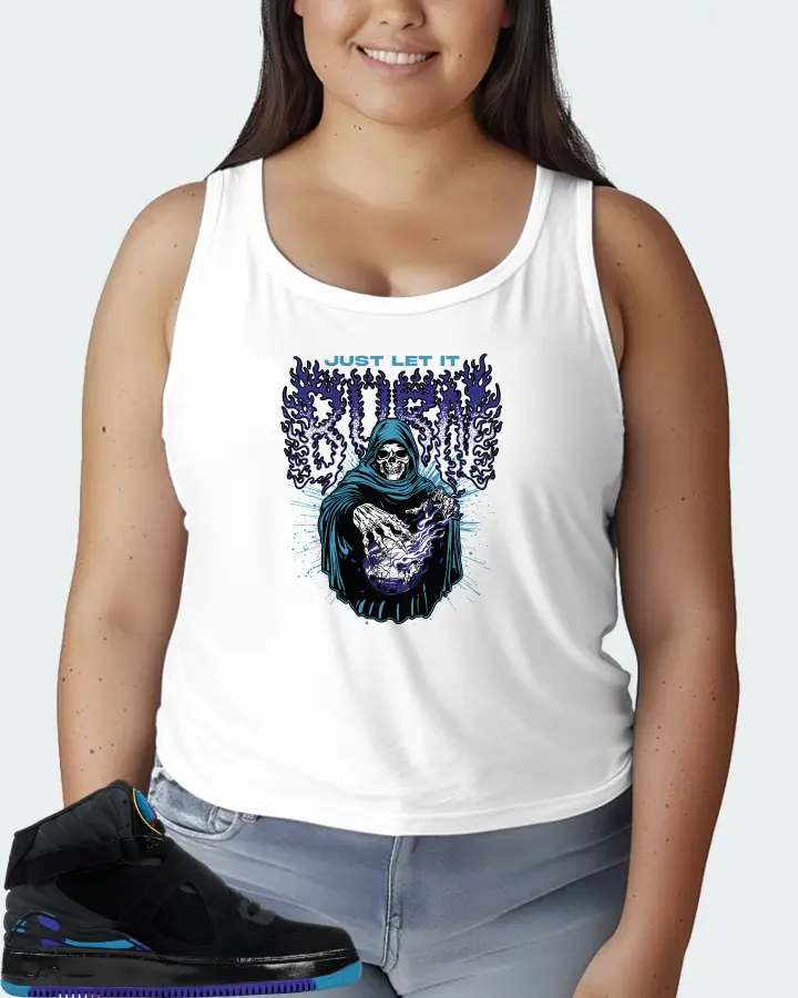 Jordan AJF 8 Sneaker Matching White Tank Top (Just Let It Burn) - View 7