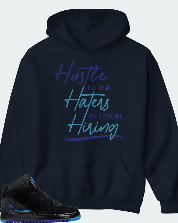 Jordan AJF 8 Sneaker Matching Kid's Hoodie - HUSTLE TILL YOUR HATERS ASK