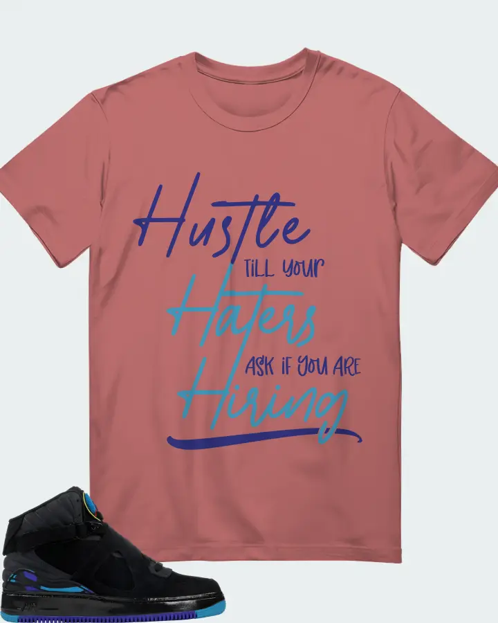 Jordan AJF 8 Sneaker Matching Mauve T-Shirt - HUSTLE TILL YOUR HATERS ASK