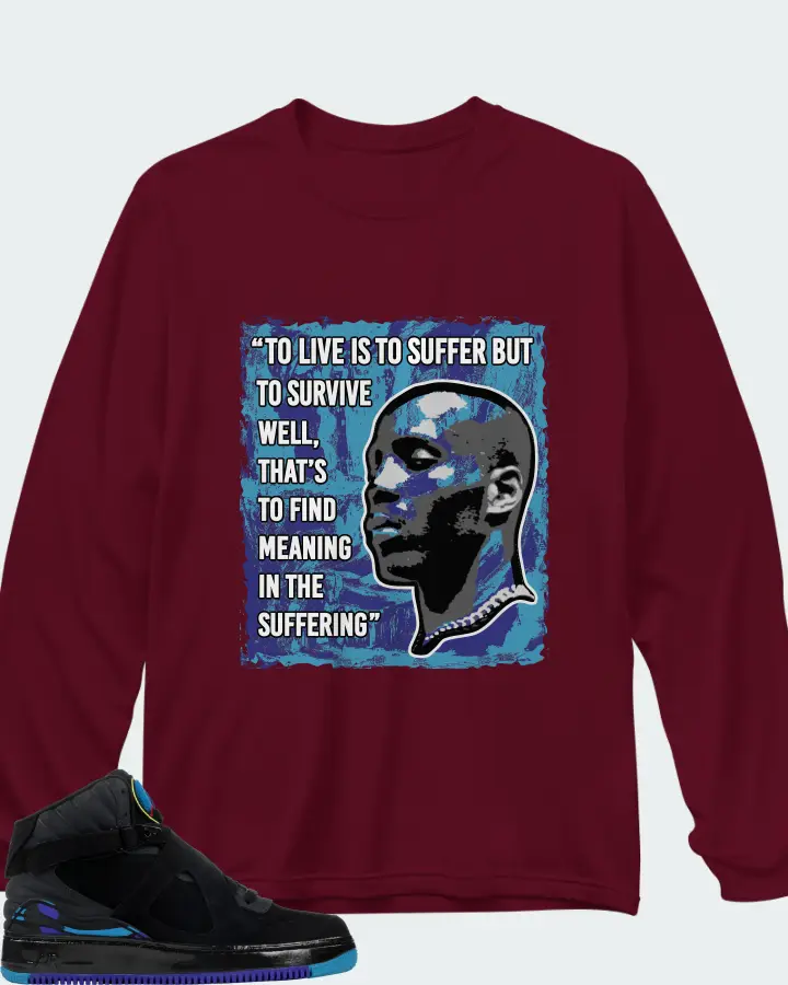 Long Sleeve T-Shirt in Maroon