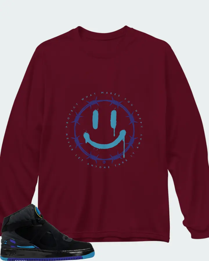 Long Sleeve T-Shirt in Maroon
