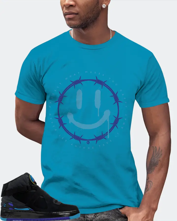 Jordan AJF 8 Sneaker Matching Aqua T-Shirt (PROTECT) - View 2