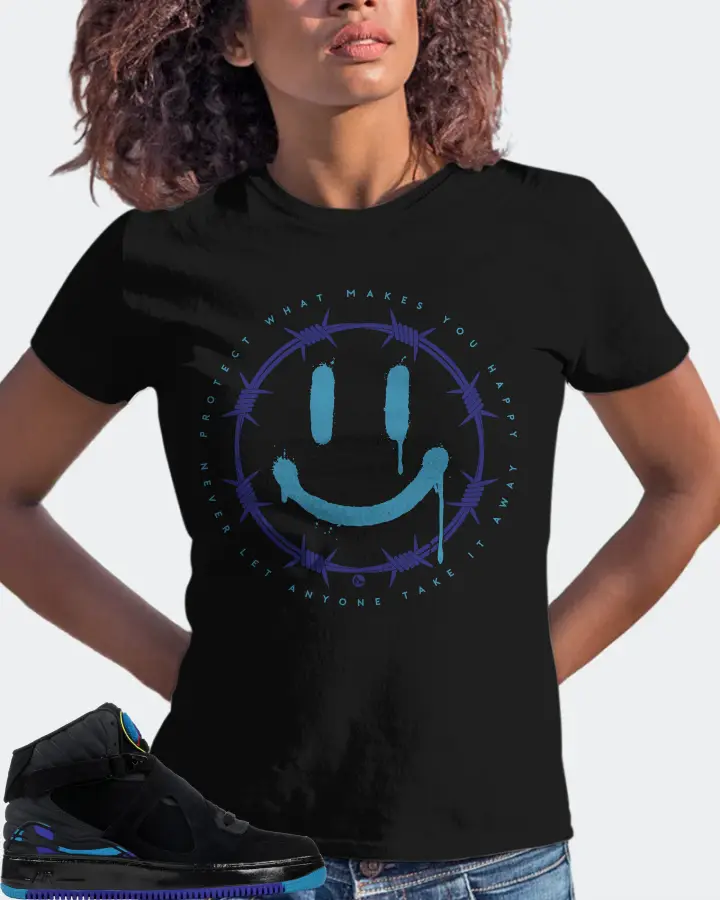 Jordan AJF 8 Sneaker Matching Black T-Shirt (PROTECT) - View 3