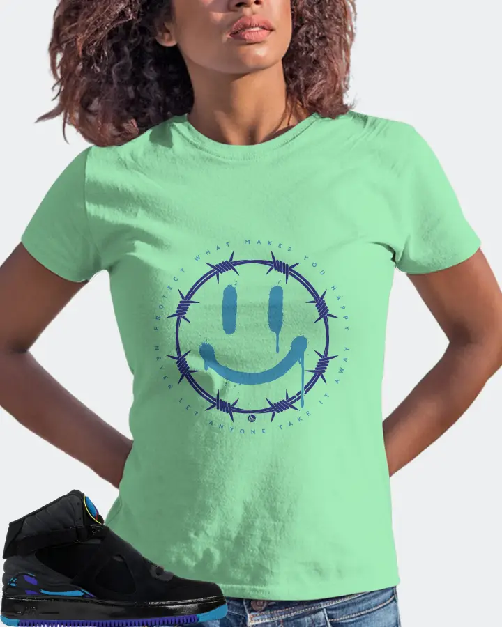 Jordan AJF 8 Sneaker Matching Fresh Mint T-Shirt (PROTECT) - View 3