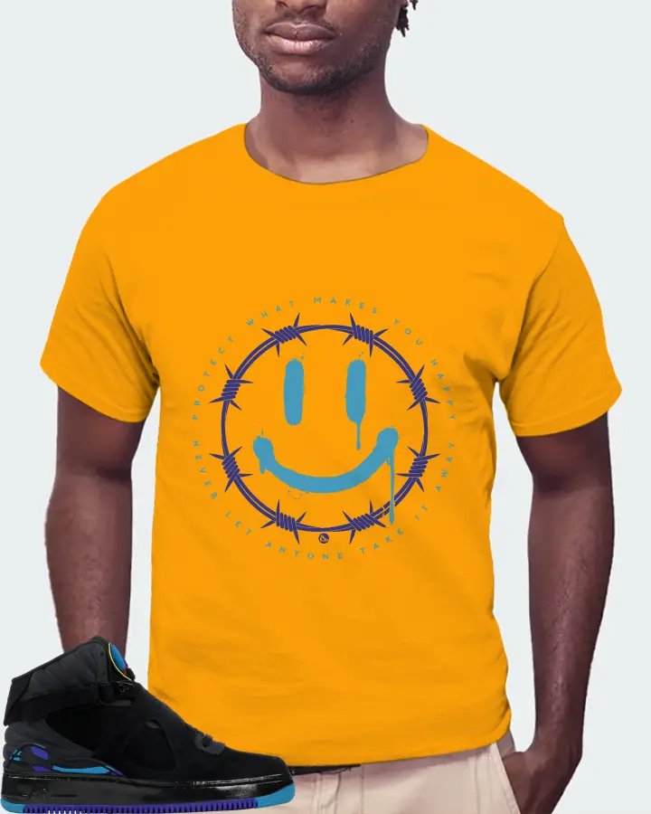 Jordan AJF 8 Sneaker Matching Gold T-Shirt (PROTECT) - View 4