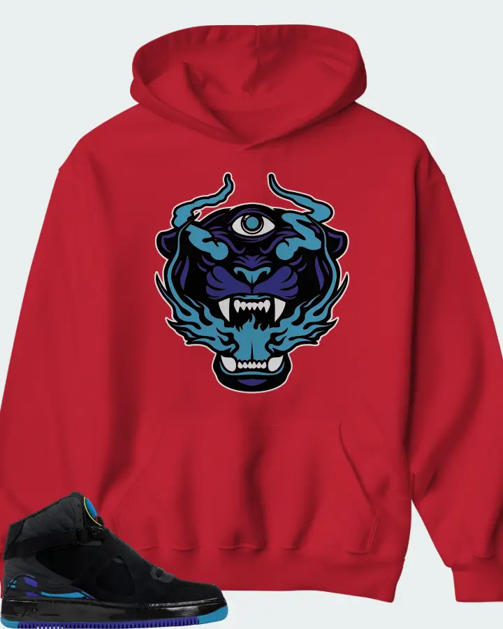 Jordan AJF 8 Sneaker Matching Red Hoodie (The Beast) - View 1