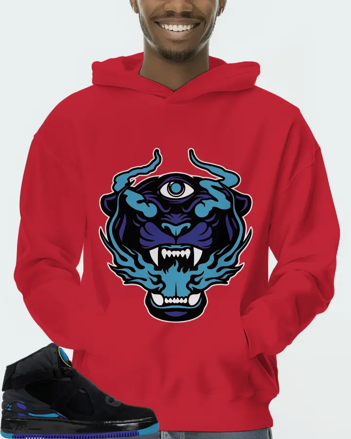 Jordan AJF 8 Sneaker Matching Red Hoodie (The Beast) - View 2