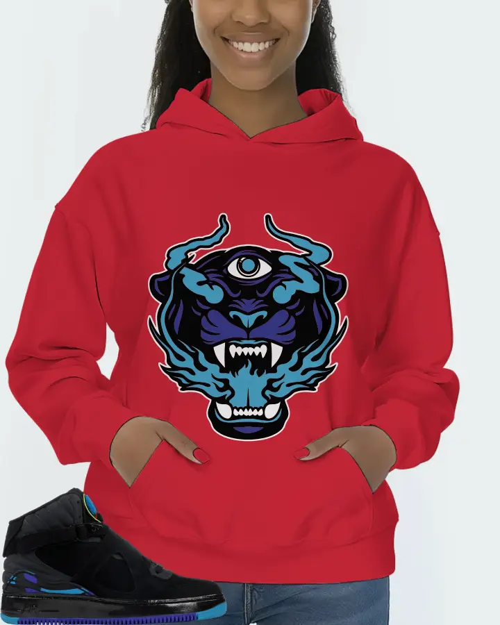 Jordan AJF 8 Sneaker Matching Red Hoodie (The Beast) - View 3