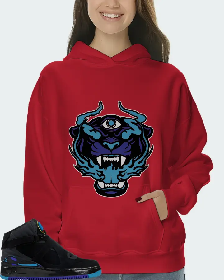 Jordan AJF 8 Sneaker Matching Red Hoodie (The Beast) - View 5