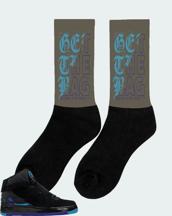Jordan AJF 8 Sneaker Matching Army Green Socks (GET THE BAG) - View 3