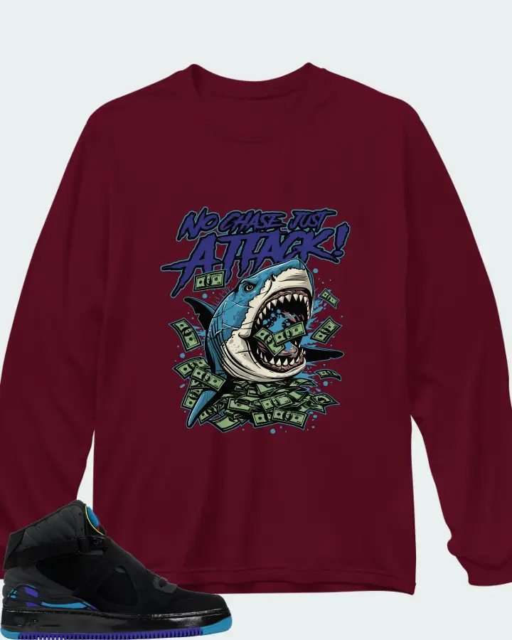 Long Sleeve T-Shirt in Maroon