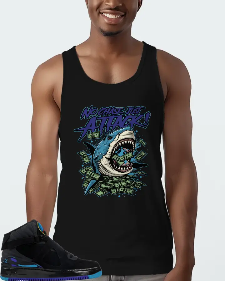 Jordan AJF 8 Sneaker Matching Black Tank Top (No Chase, Just Attack) - View 2