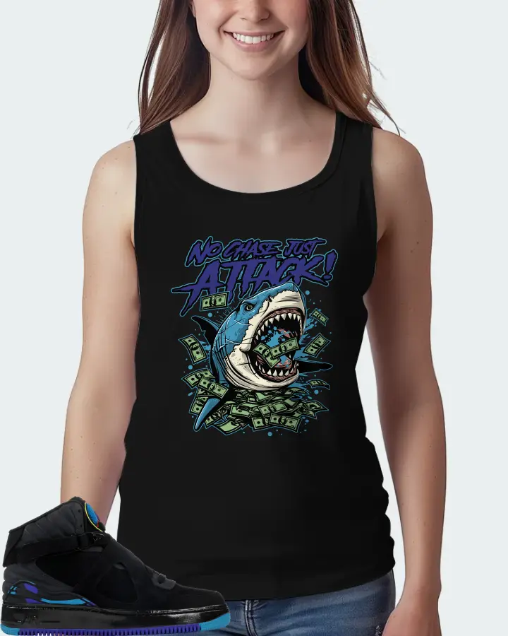 Jordan AJF 8 Sneaker Matching Black Tank Top (No Chase, Just Attack) - View 5