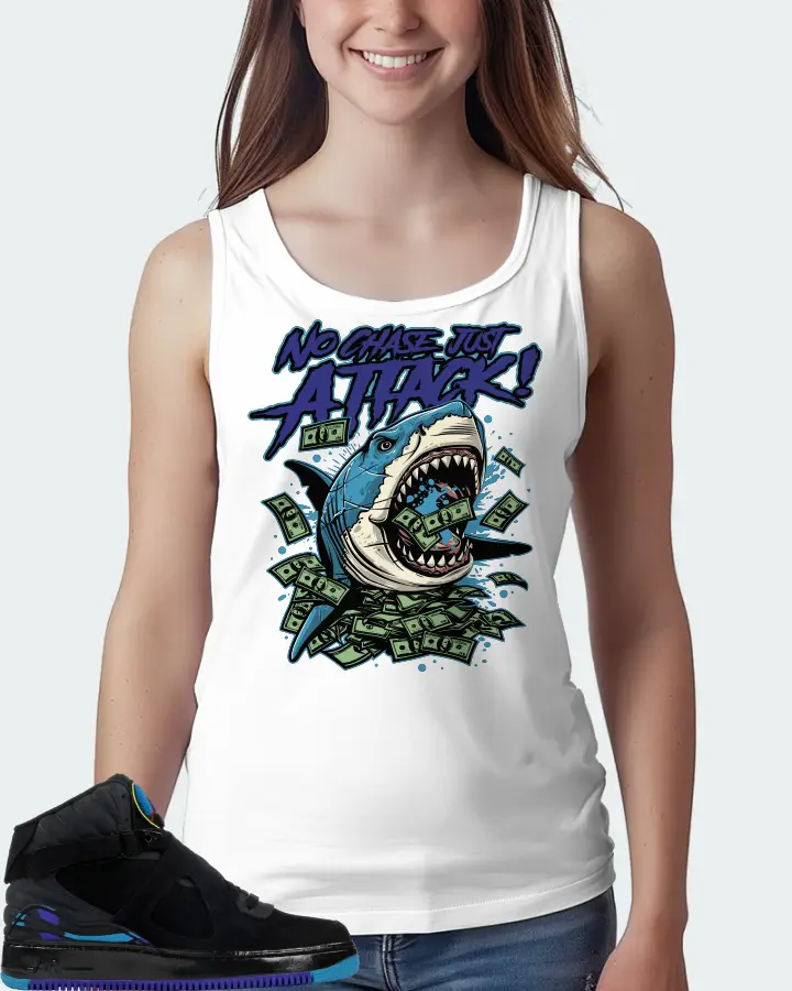 Jordan AJF 8 Sneaker Matching White Tank Top (No Chase, Just Attack) - View 5